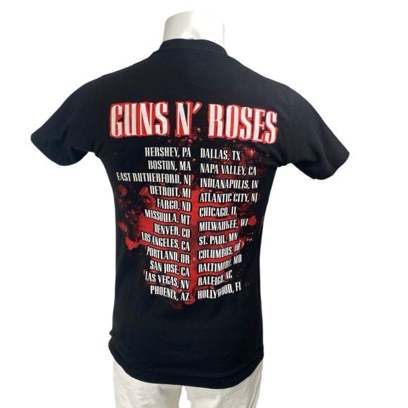Guns N' Roses Men's Black Graphic Print Short Sleeve Band T shirt Tee Top Size S - Picture 2 of 4